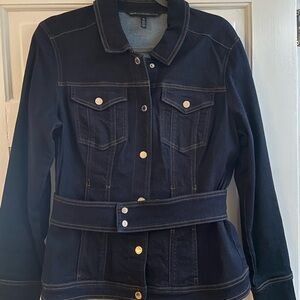 White House Black Market Belted Denim Jacket - NEW